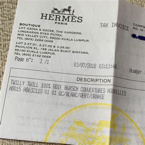 hermes paris receipt|Hermes receipt authenticity check.